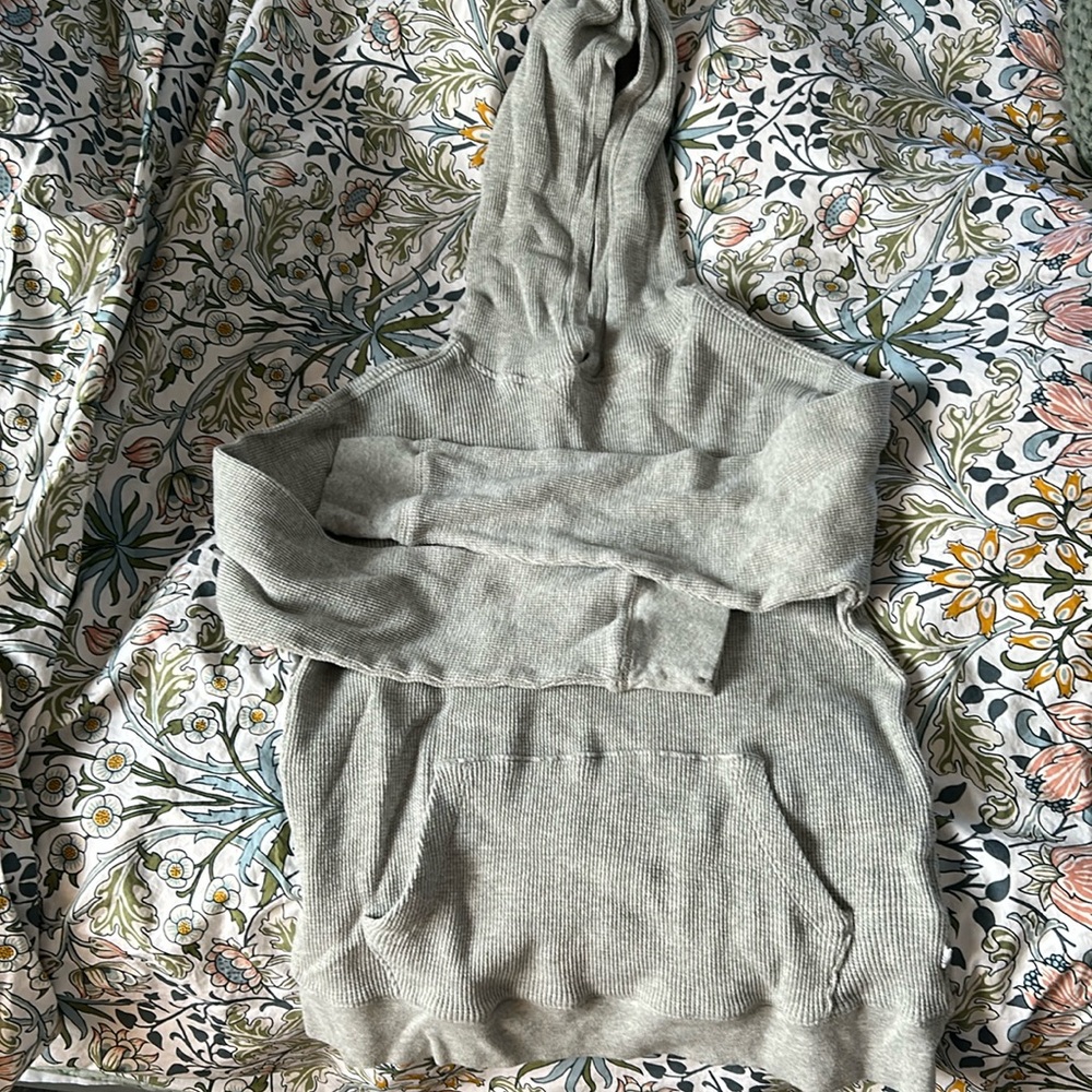Gap Kids XL Gray Waffle knit Lightweight Sweatshirt